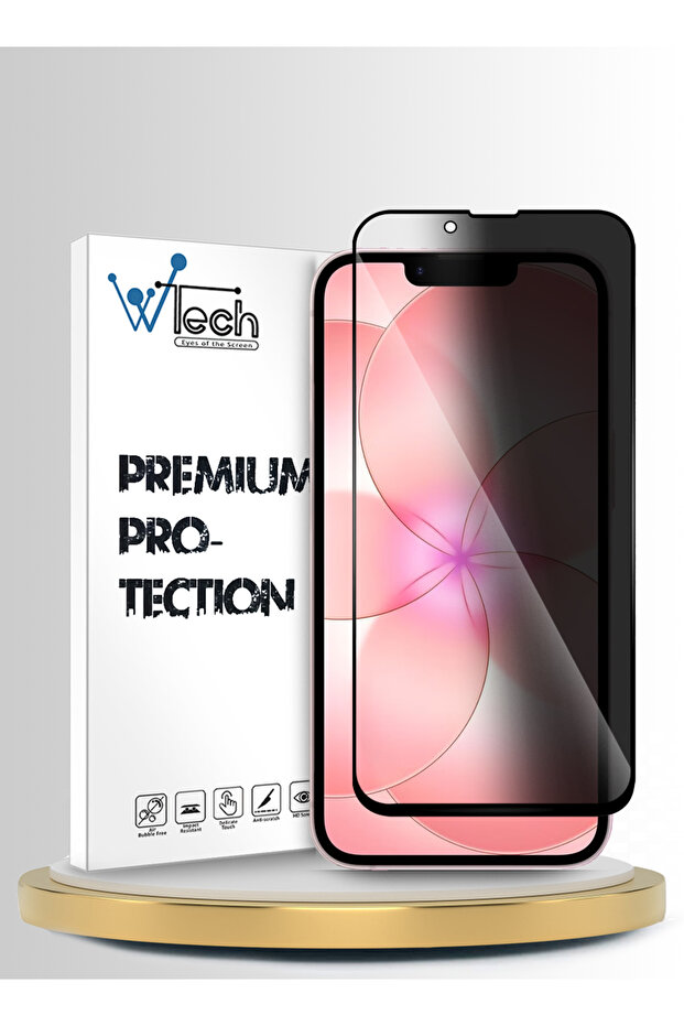 Apple iPhone 17e 5G 2026 Premium E2E Series Privacy Full Cover Tempered Glass Clear/Black