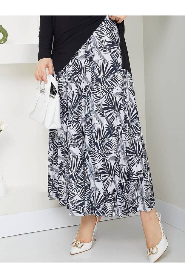 Palmiye Pattern Sandy Skirt Set - 2