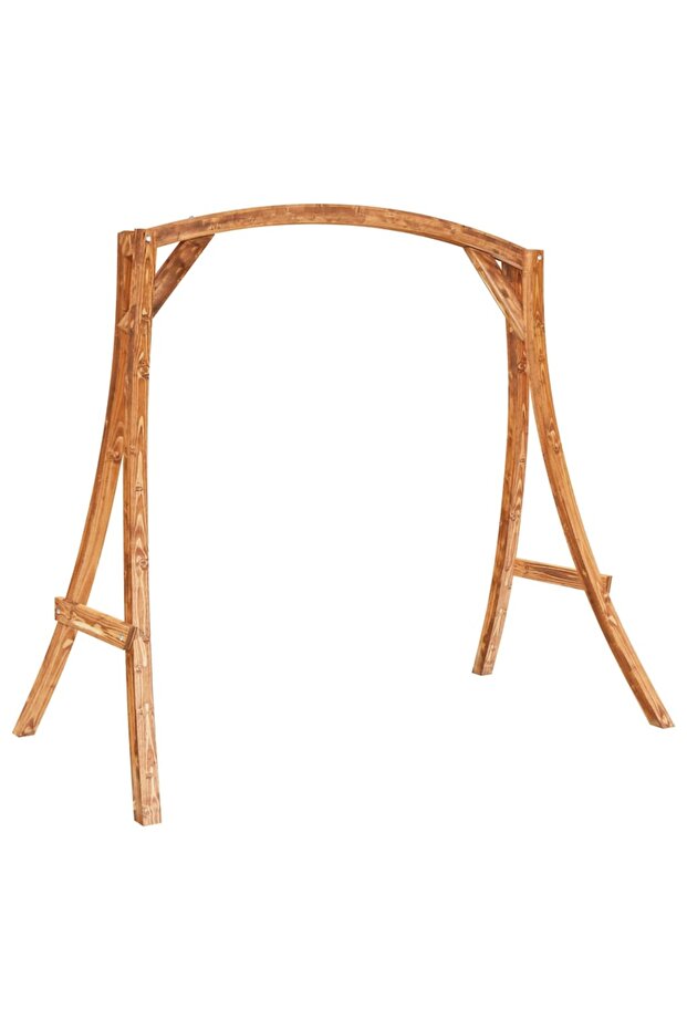 Swing frame, curved solid wood with teak finish - 2