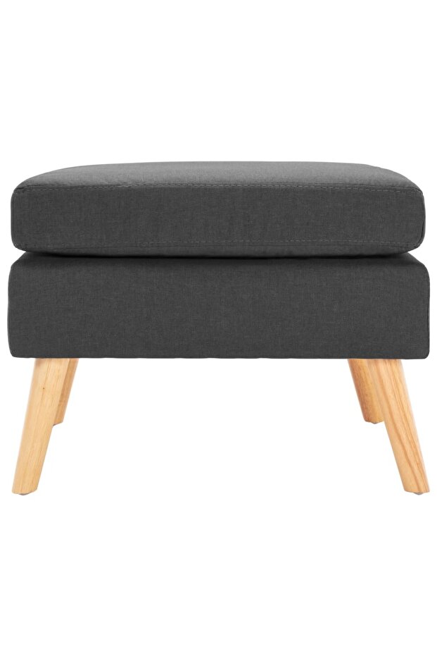 Taburet, gri închis, material textil - 2