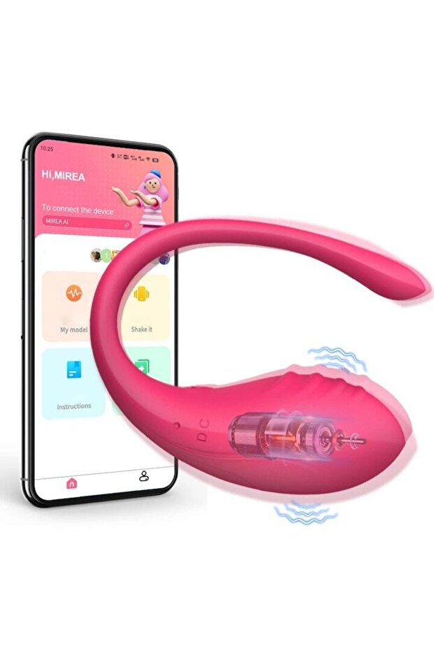 Vibrator, app controlled, pink, 9.9cm - 1