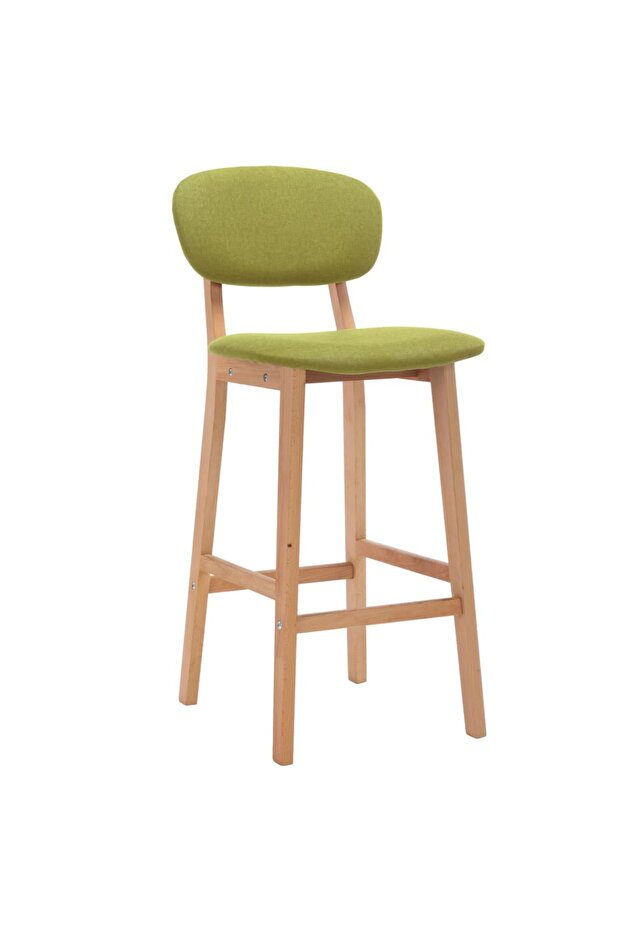 Bar stools, 2 pcs., green, fabric - 3
