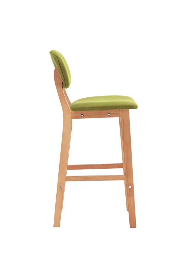 Bar stools, 2 pcs., green, fabric - 5