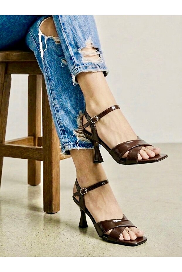Women's Cross-Strapped Heels Sandals 7cm