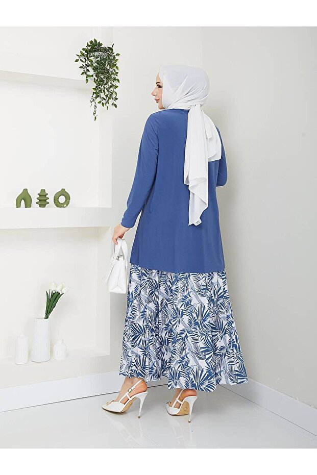 Palmiye Pattern Sandy Skirt Set - 2