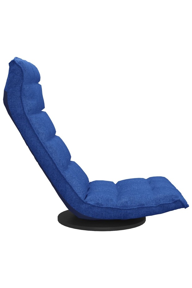 Scaun de podea pivotant, albastru, material textil - 4