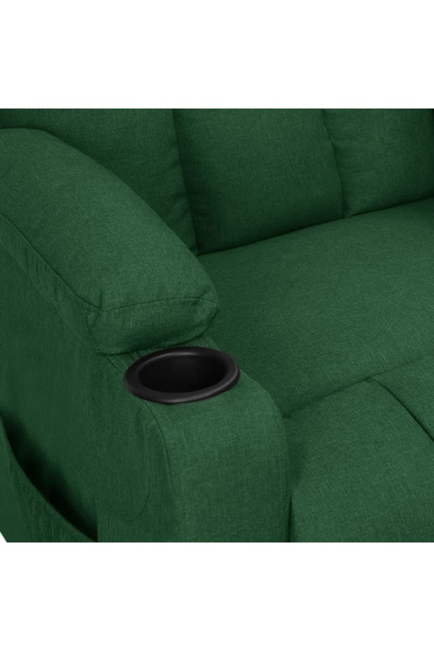 Fotoliu rabatabil, verde închis, material textil - 7
