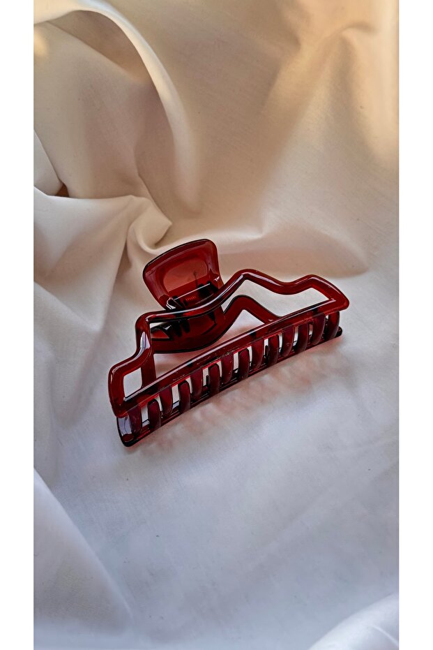 Transparent Geometric Large Size Hairpin Clip - Modern Design Strong Hold Hair Accessory