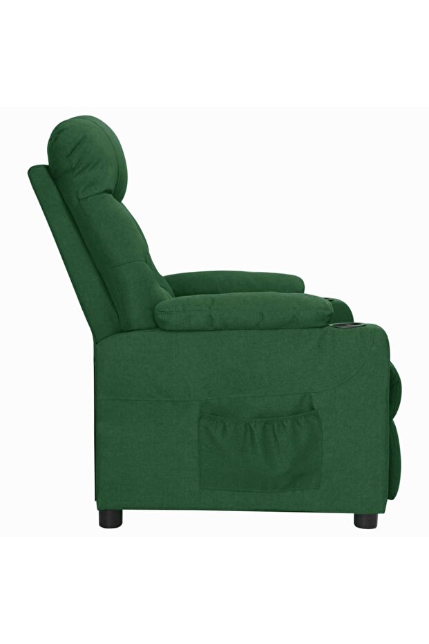 Fotoliu rabatabil, verde închis, material textil - 3