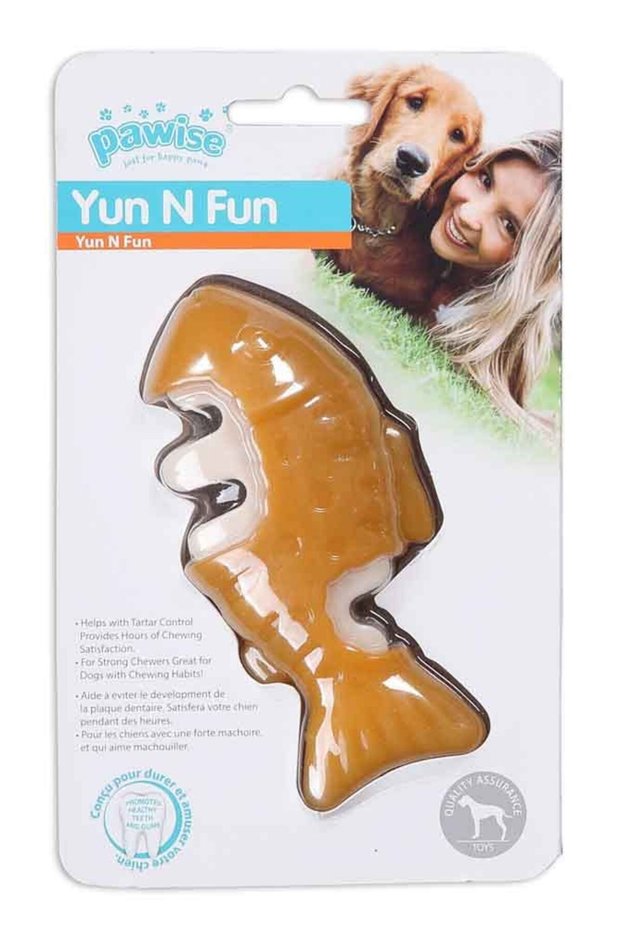 Yum N Fun Fish Flavored Chewable Dog Toy 12.5 cm