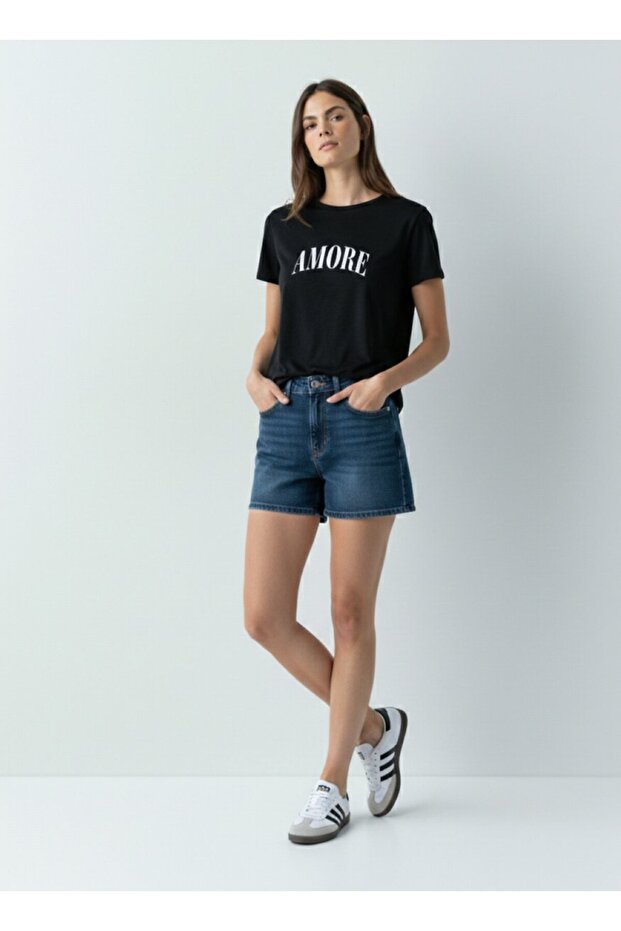 Larıss Mid Indigo Şort - 2