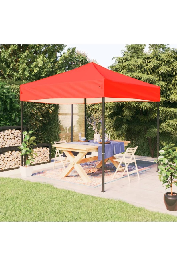 Foldable party tent, red, 3x3 m