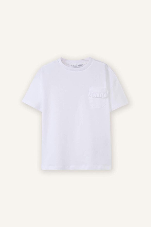 100% Cotton Crew Neck Basic Short Sleeve T-Shirt Baby Girl B7543A526Sm