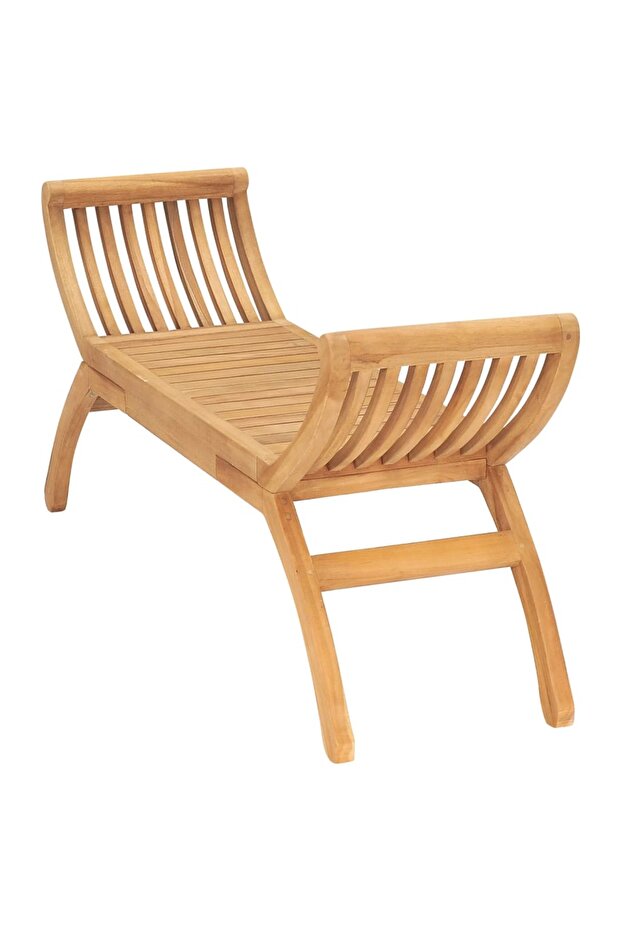 Garden bench, 120 cm, solid teak wood - 3