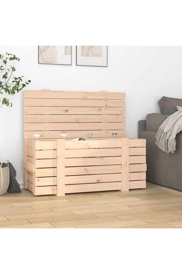 Storage box, 91x40.5x42 cm, solid pine wood