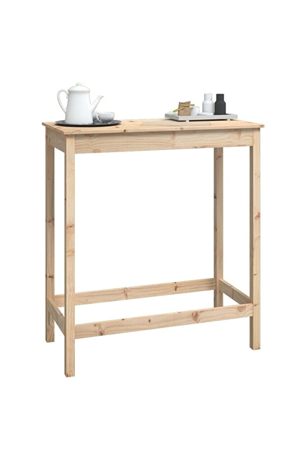 Bar table, 100x50x110 cm, solid pine wood - 4