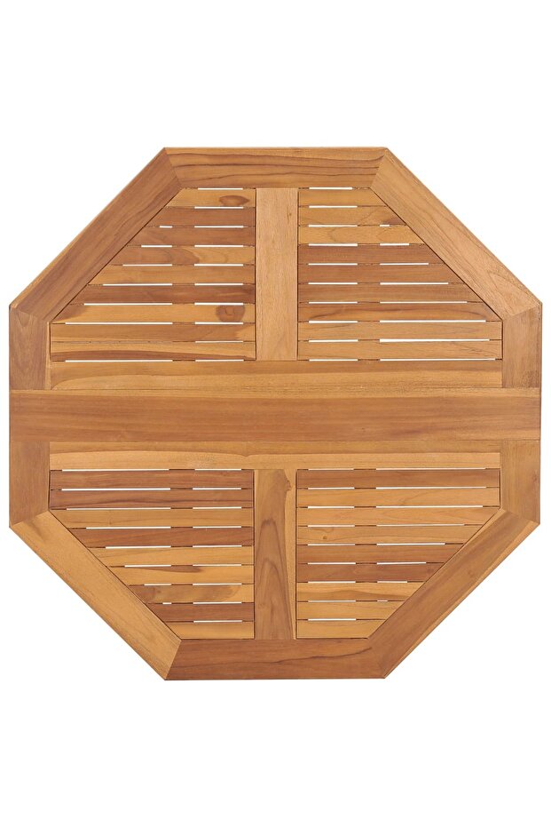 Folding garden table, 90x90x75 cm, solid teak wood - 4