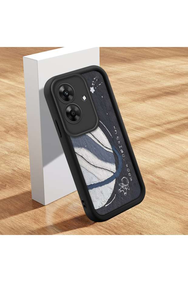 حافظة هاتف من السيليكون منقوش متوافقة مع هاتف Realme Note 60، عصرية ومواكبة للموضة