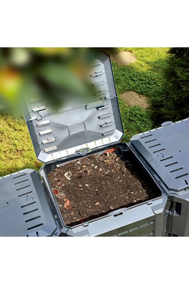 Garden composter, μαύρο, 380 L - 4