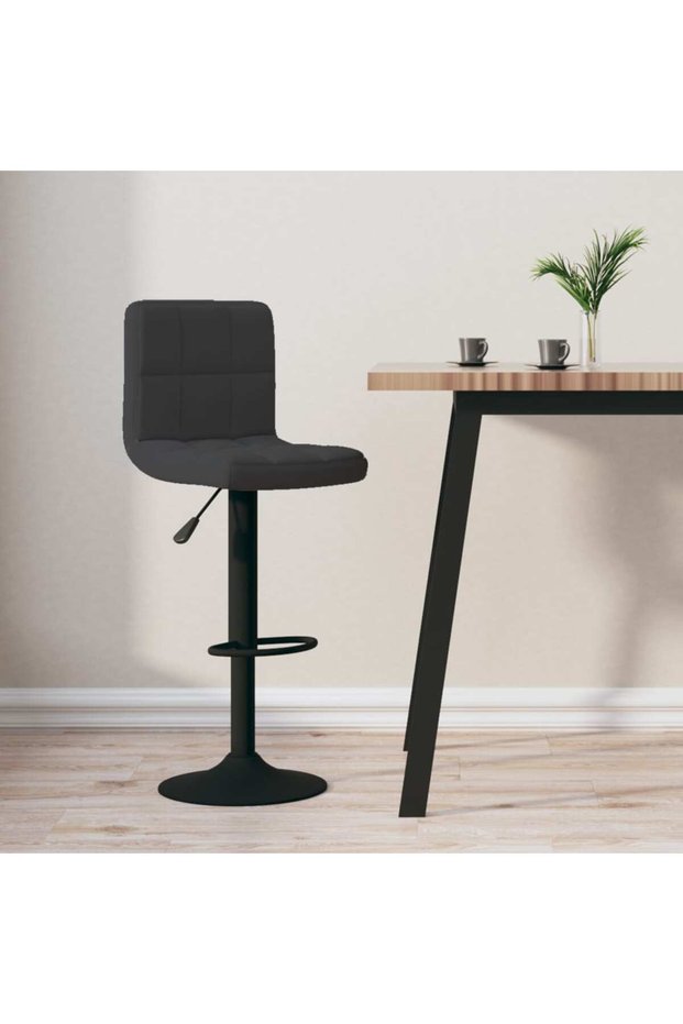 Bar stool, black, Velvet