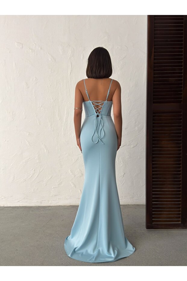 Rochie lunga eleganta tip corset - 2