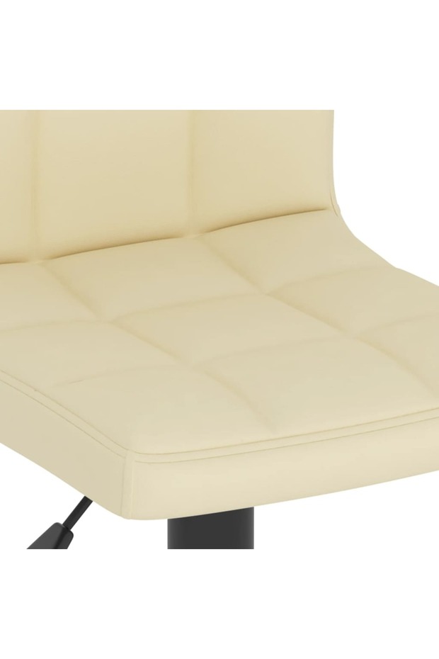 Scaun de bar, crem, material textil - 7