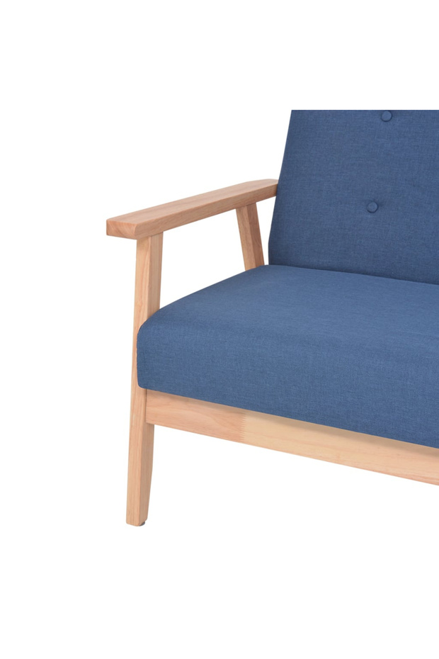 Armchair, blue, textile - 4