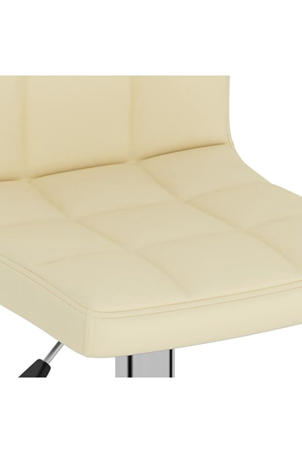 Scaun de bar, crem, material textil - 7