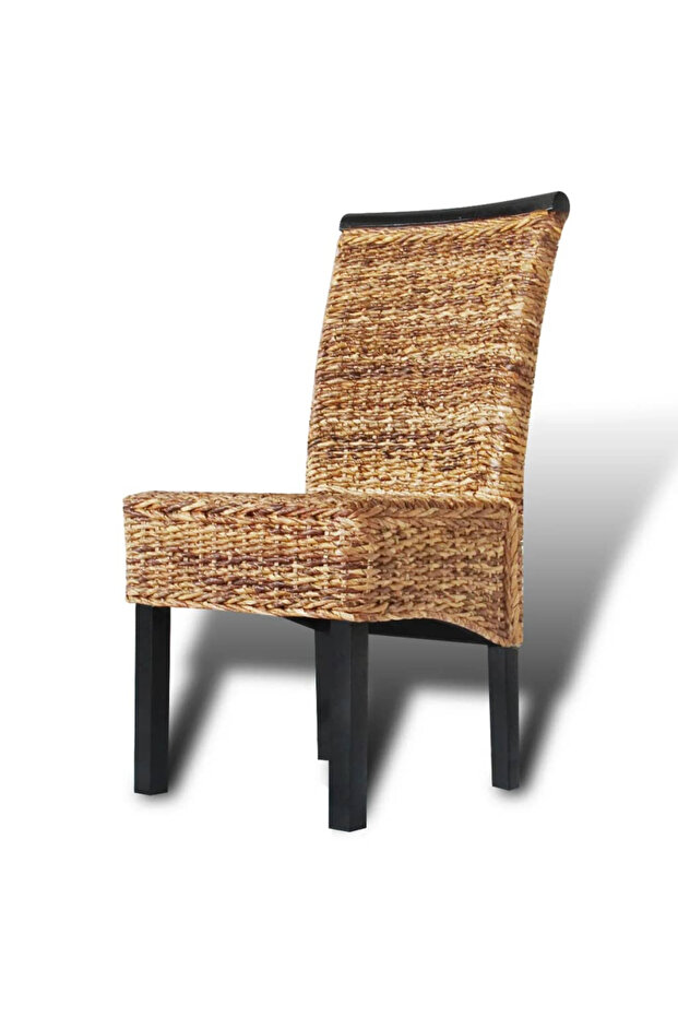 Kitchen chairs, 6 pcs., abaca & solid mango wood - 5