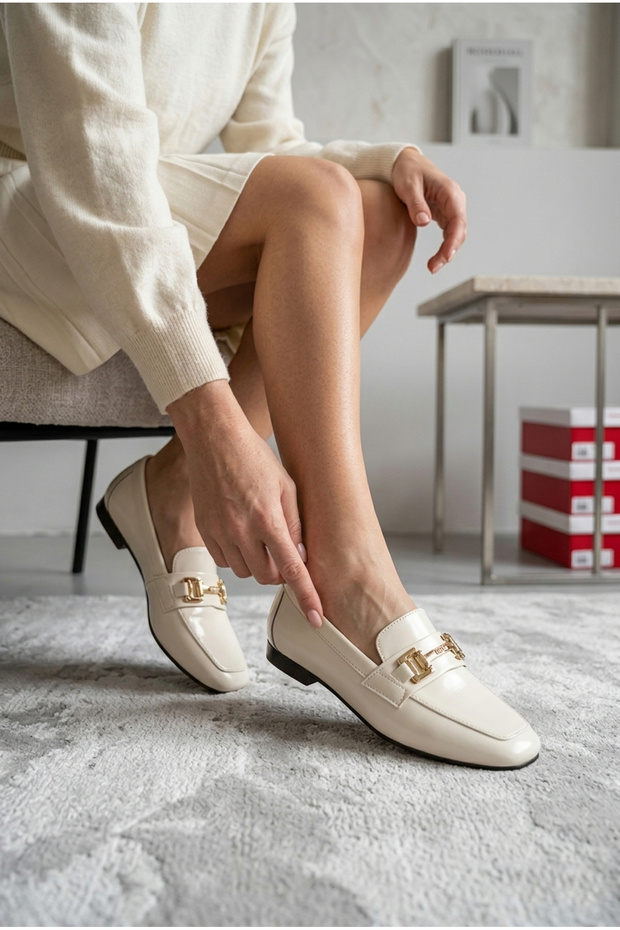 Bella Buckle Detail Daily Classic Flat Women's Ballet Flats
