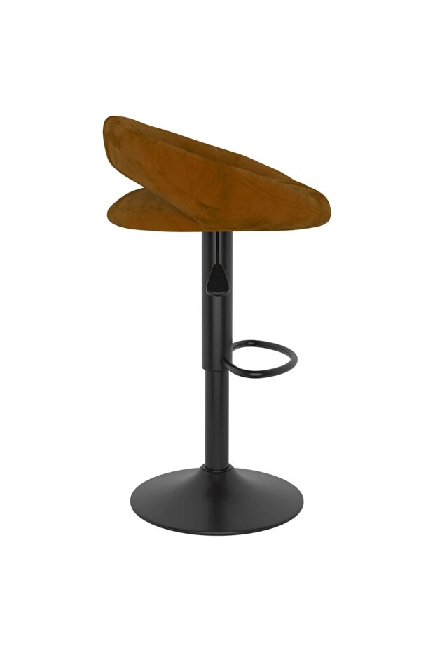 Bar stools, 2 pcs., brown, Velvet - 4