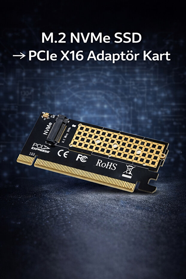 M.2 Nvme Ssd Ngff to Pcie 3.0 X16 Adapter M-Key Expansion Card Converter Converter