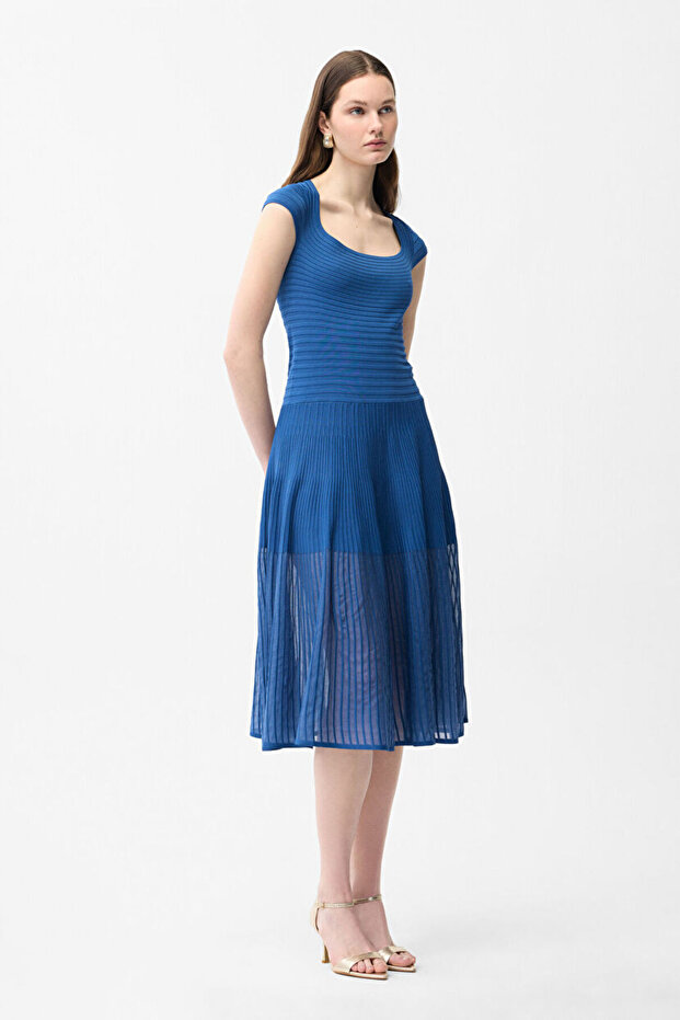 Ajurlu Triko Elbise - 4