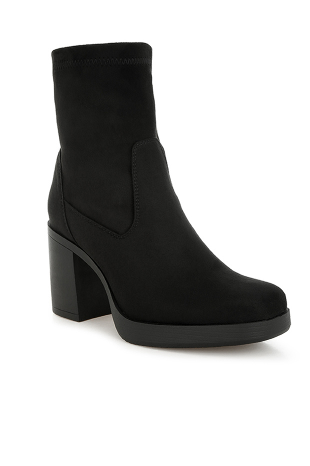 Women's Microfiber Sock Boots In Black