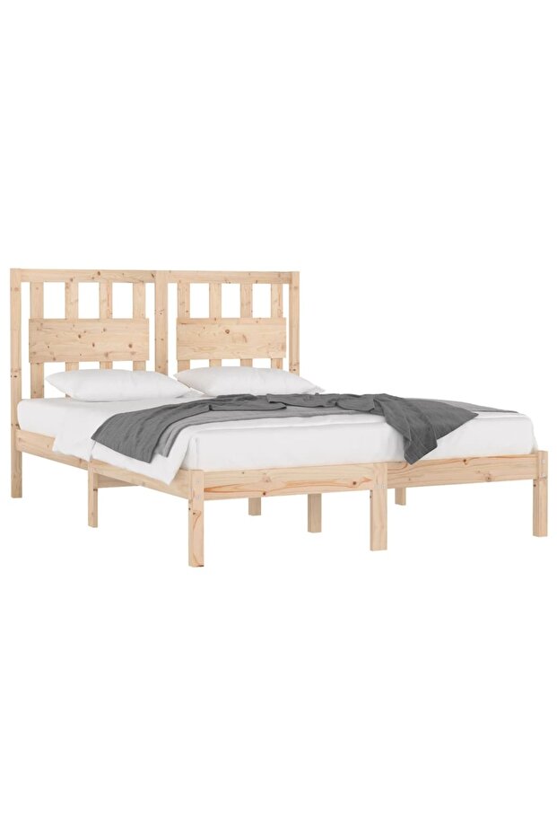 5FT King Size Bed Frame, 150x200 cm, Solid Pine Wood - 3