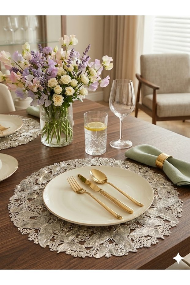 Supla Set of 6, 38 cm - Easy to Clean Plate Mats - Kitchen and Dining Room Placemat