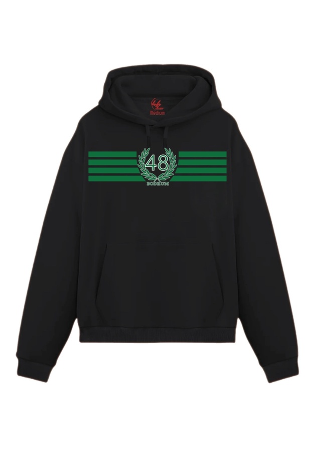 Bodrum 48 Coast – Minimal Wreath Design Hoodie / Sweatshirt (Optional)