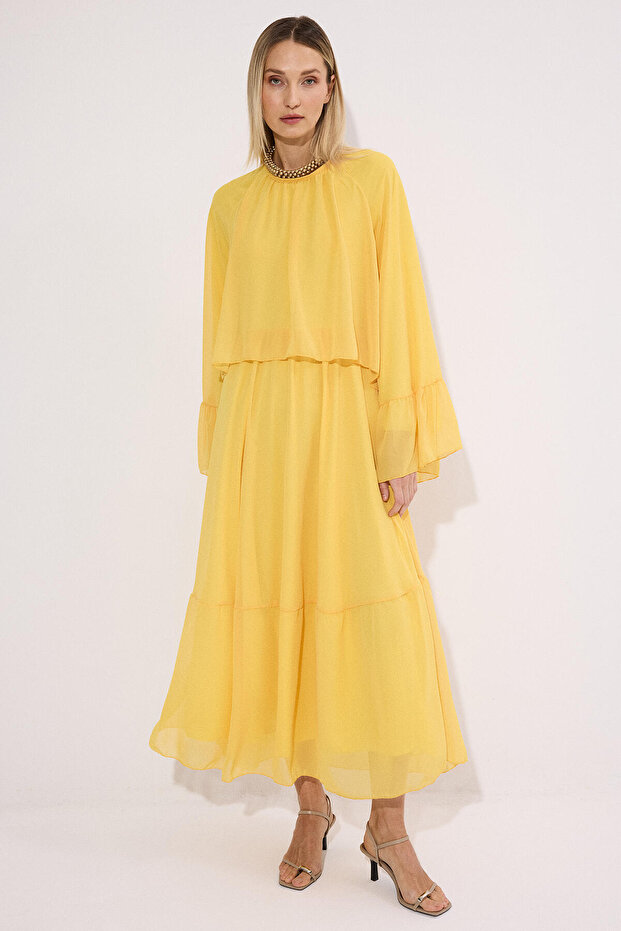FLUFFY CHIFFON DRESS