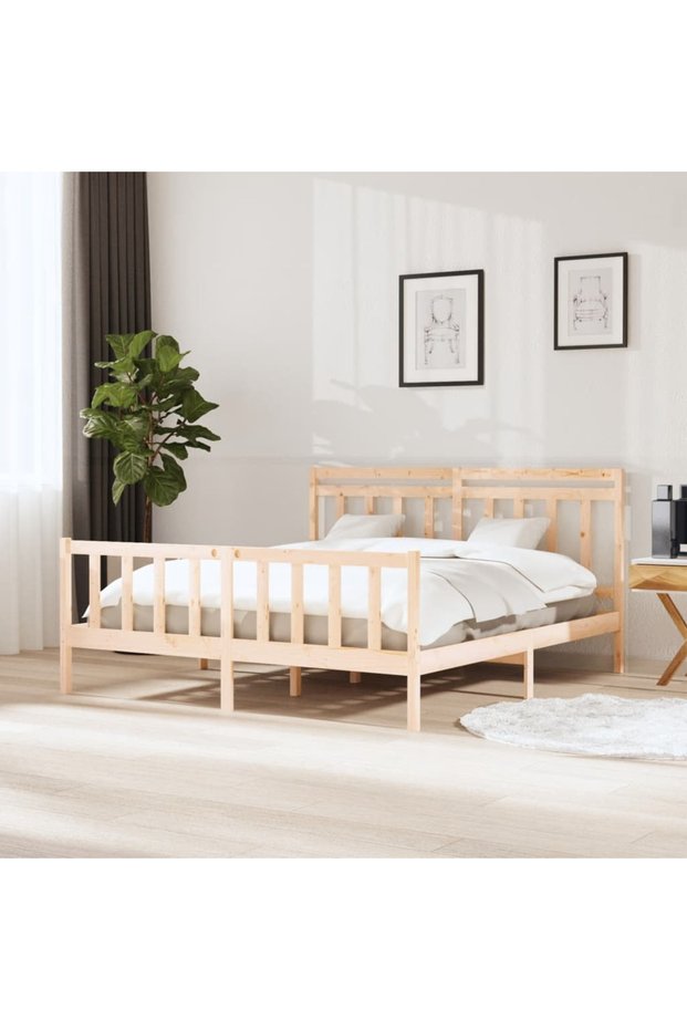 Bed frame, 160x200 cm, solid wood