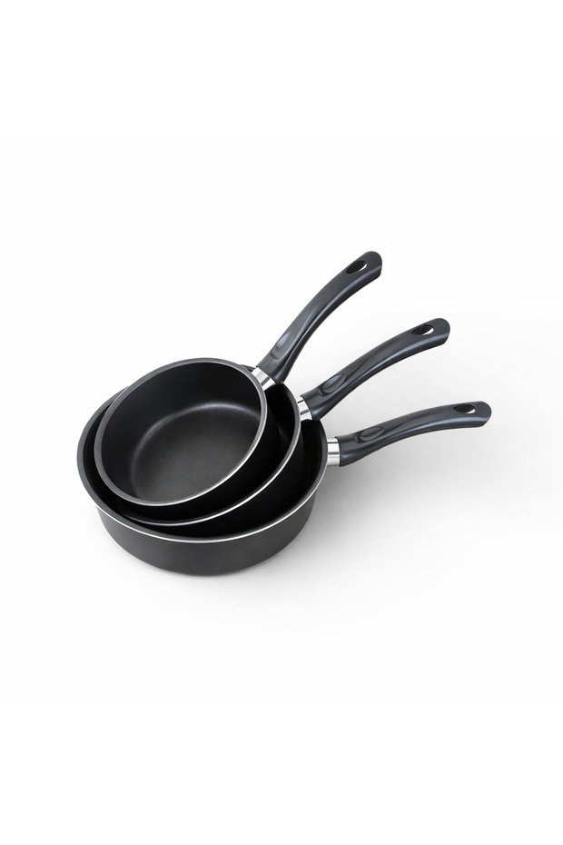 3 Piece Granite Saucepan Sauce Pan / Milk Pot Set / Frying Pan / 12-14-16 cm / Fireproof Non-Stick / Dowry Set