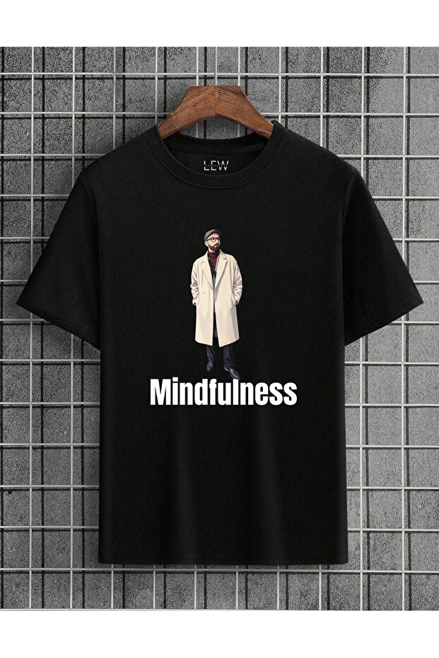 Mindfulness Written Psychologist Anime Designed Premium Print T-Shirt Cotton Pack