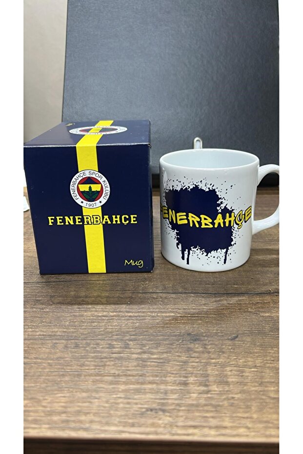 Fenerbahçe licensed fan ceramic mug - yellow & navy