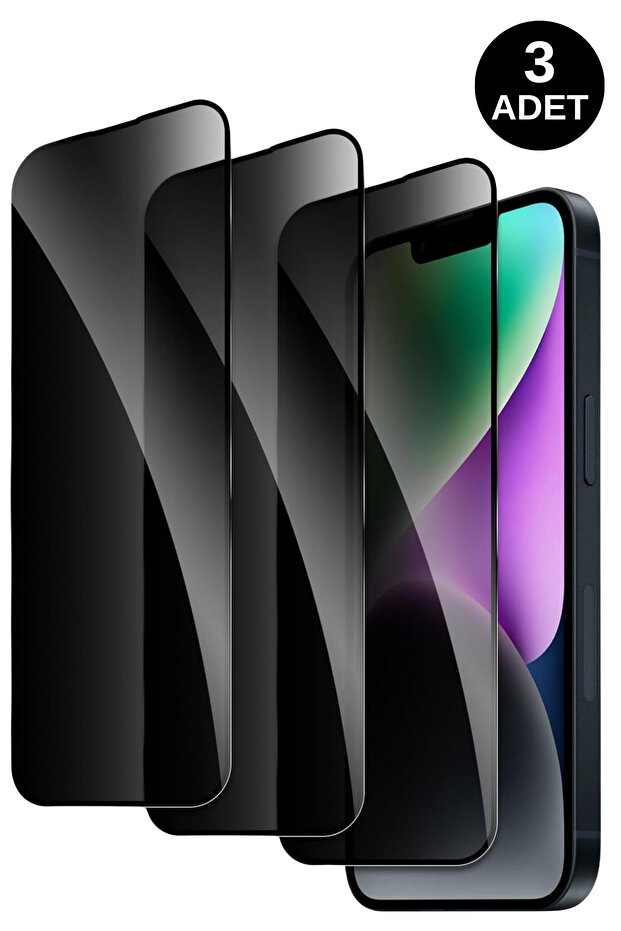 3 قطع من واقي الشاشة الزجاجي المقوى المتوافق مع هاتف iPhone 14 بتقنية Ghost 6D