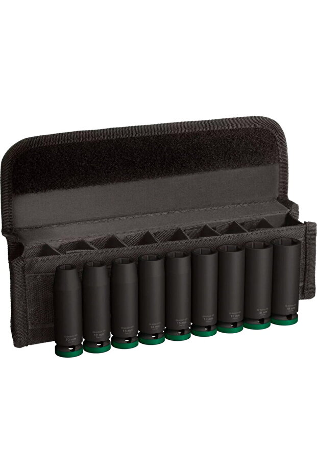 Powertools PRO Impact socket set 1/2"", 9-piece (black, deep) - 1