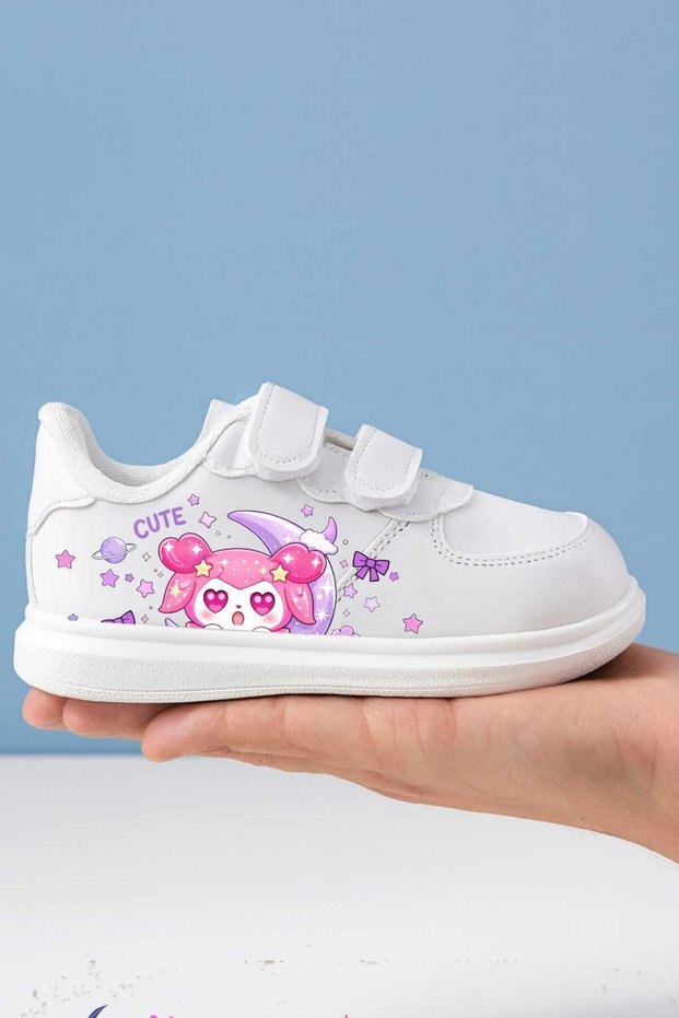 Sweet Girls Croldis Printed Girls' Sports Shoes with Straps Sneakers