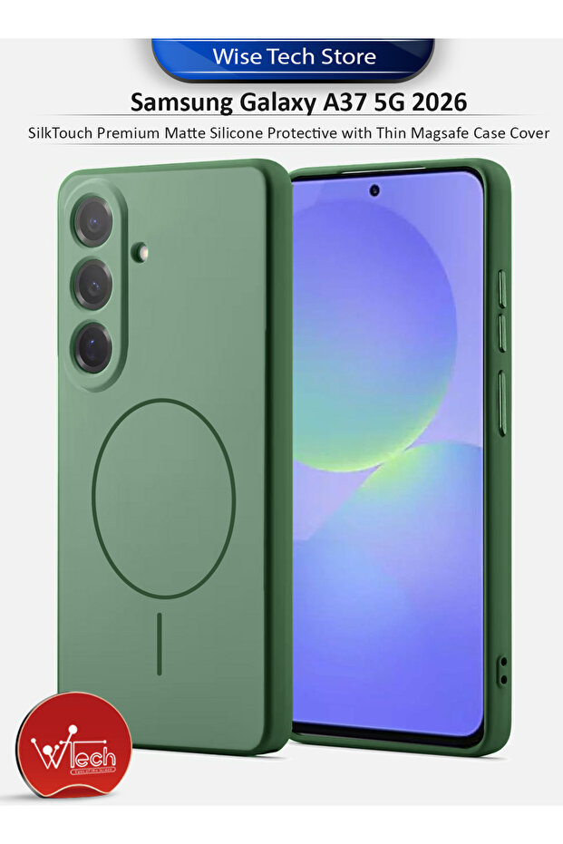 Samsung Galaxy A37 5G 2026 SilkTouch Premium Matte Silicone Protective with Thin Magsafe Case Cover