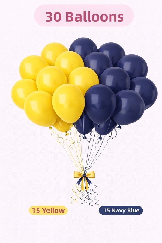 👉   "30 Pieces Mixed Color Balloon Set" |   Premium Party, Birthday and Organization Decoration Set Ornament