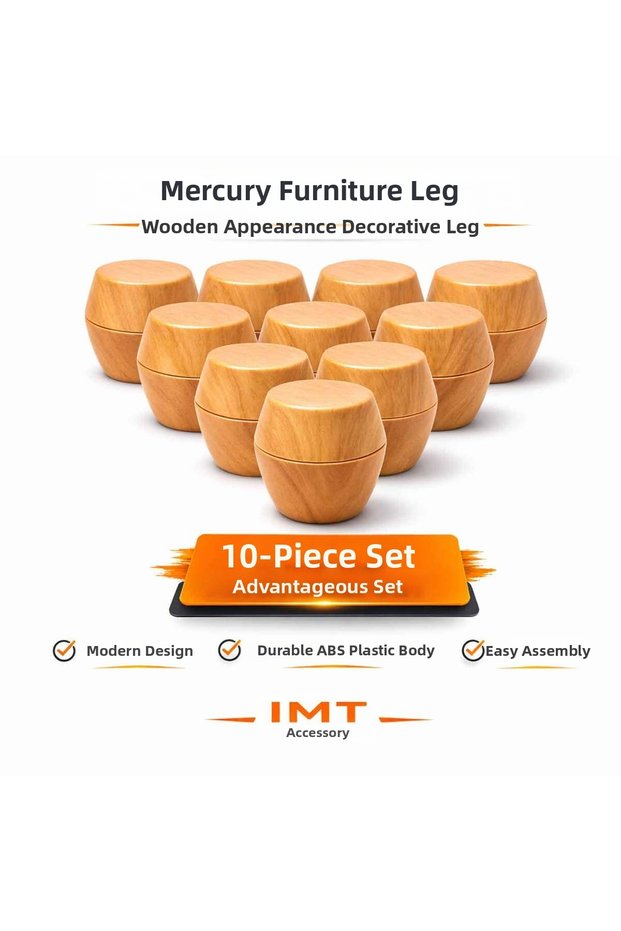 Mercury Wood Look Furniture Handle 10 Pieces Cabinet Drawer Wardrobe Handle Modern Decorative Handle