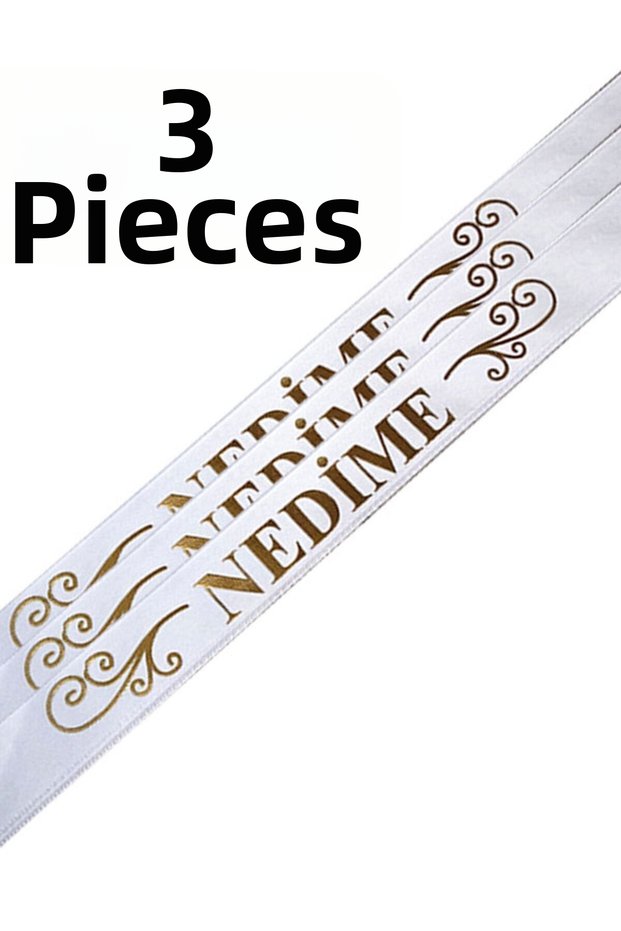 White Bridesmaid Ribbon Bridesmaid Oversleeve Ribbon Henna Night Wedding Supplies – Ribbon