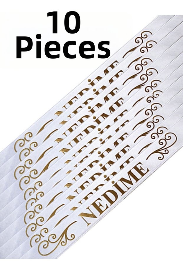 White Bridesmaid Ribbon Bridesmaid Oversleeve Ribbon Henna Night Wedding Supplies – Ribbon